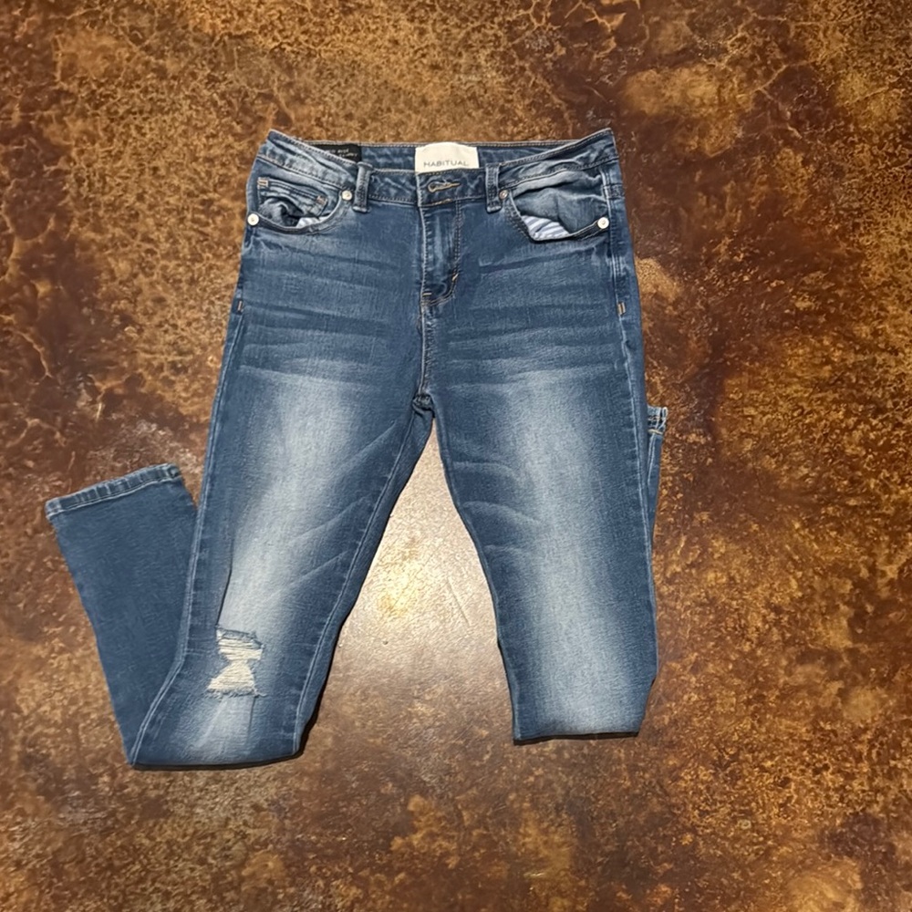 Habitual Blue Distressed Jeans Slim Fit
